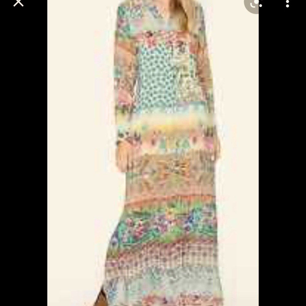 Johnny Was Maxi Shirt Dress Size M